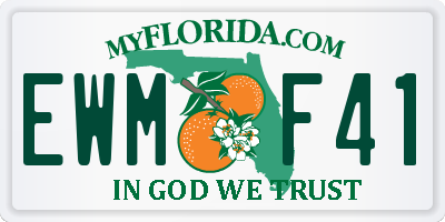 FL license plate EWMF41