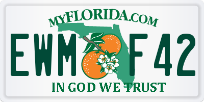 FL license plate EWMF42