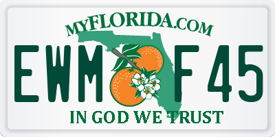 FL license plate EWMF45
