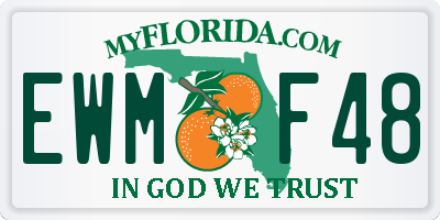 FL license plate EWMF48