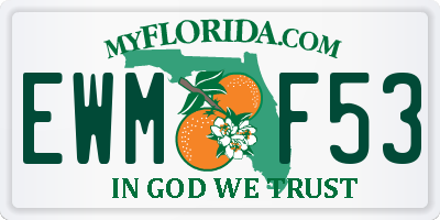 FL license plate EWMF53