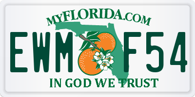 FL license plate EWMF54
