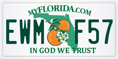 FL license plate EWMF57