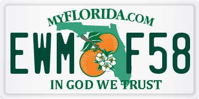 FL license plate EWMF58