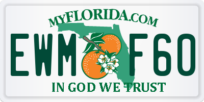 FL license plate EWMF60