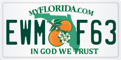 FL license plate EWMF63