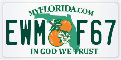 FL license plate EWMF67