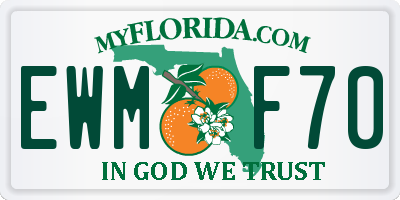 FL license plate EWMF70