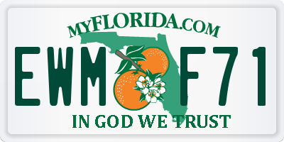FL license plate EWMF71