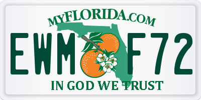 FL license plate EWMF72
