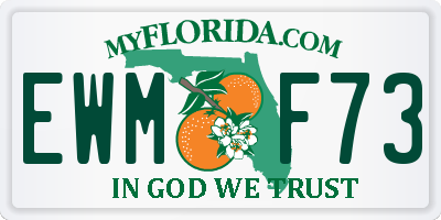 FL license plate EWMF73