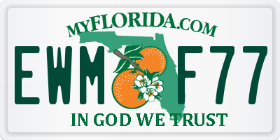 FL license plate EWMF77