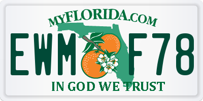 FL license plate EWMF78