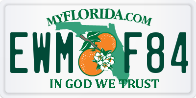 FL license plate EWMF84