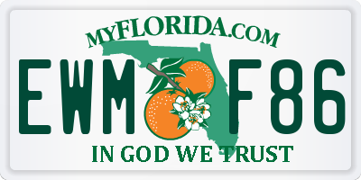 FL license plate EWMF86
