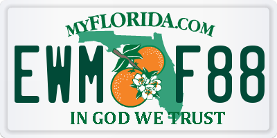 FL license plate EWMF88