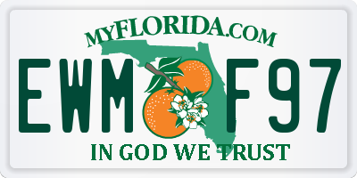 FL license plate EWMF97