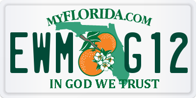 FL license plate EWMG12