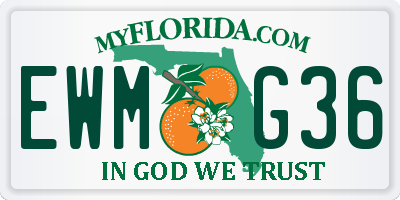 FL license plate EWMG36