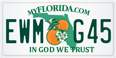 FL license plate EWMG45