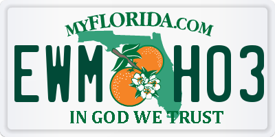 FL license plate EWMH03