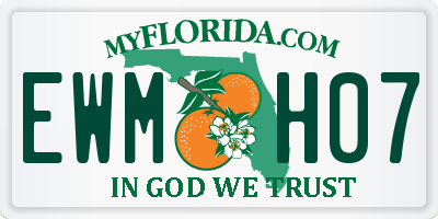 FL license plate EWMH07