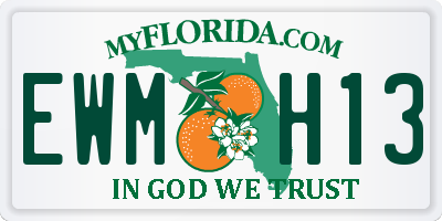 FL license plate EWMH13