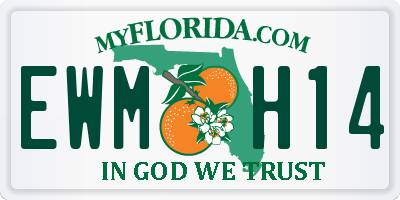 FL license plate EWMH14