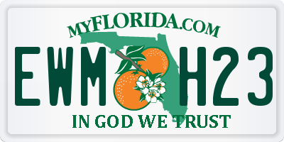 FL license plate EWMH23