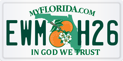 FL license plate EWMH26
