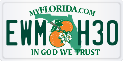 FL license plate EWMH30