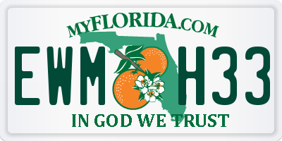 FL license plate EWMH33