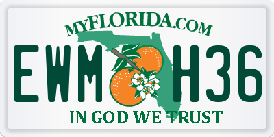 FL license plate EWMH36