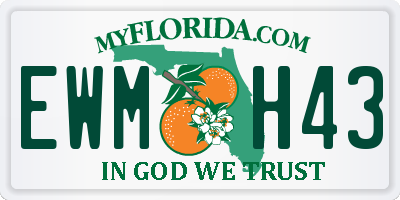 FL license plate EWMH43