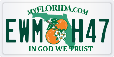 FL license plate EWMH47