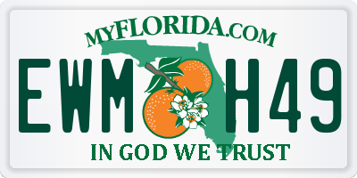 FL license plate EWMH49
