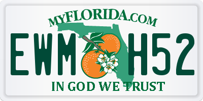 FL license plate EWMH52