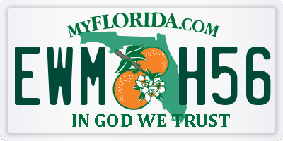 FL license plate EWMH56