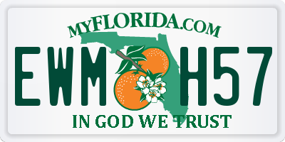 FL license plate EWMH57