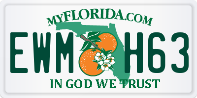 FL license plate EWMH63