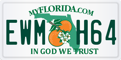 FL license plate EWMH64