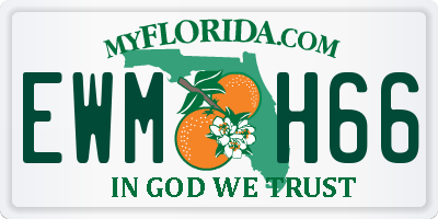 FL license plate EWMH66