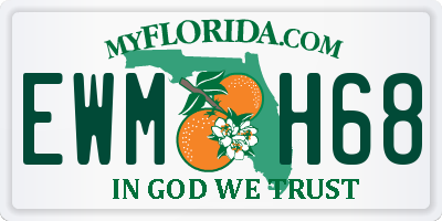 FL license plate EWMH68