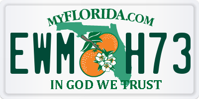 FL license plate EWMH73
