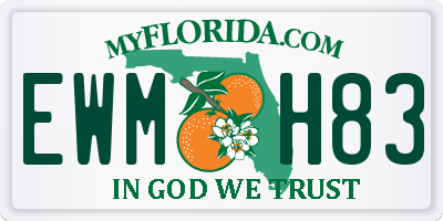 FL license plate EWMH83