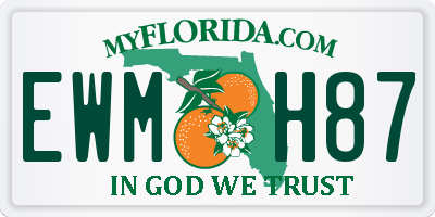 FL license plate EWMH87