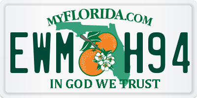 FL license plate EWMH94