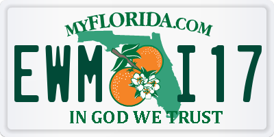 FL license plate EWMI17