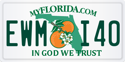 FL license plate EWMI40