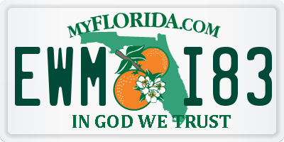 FL license plate EWMI83